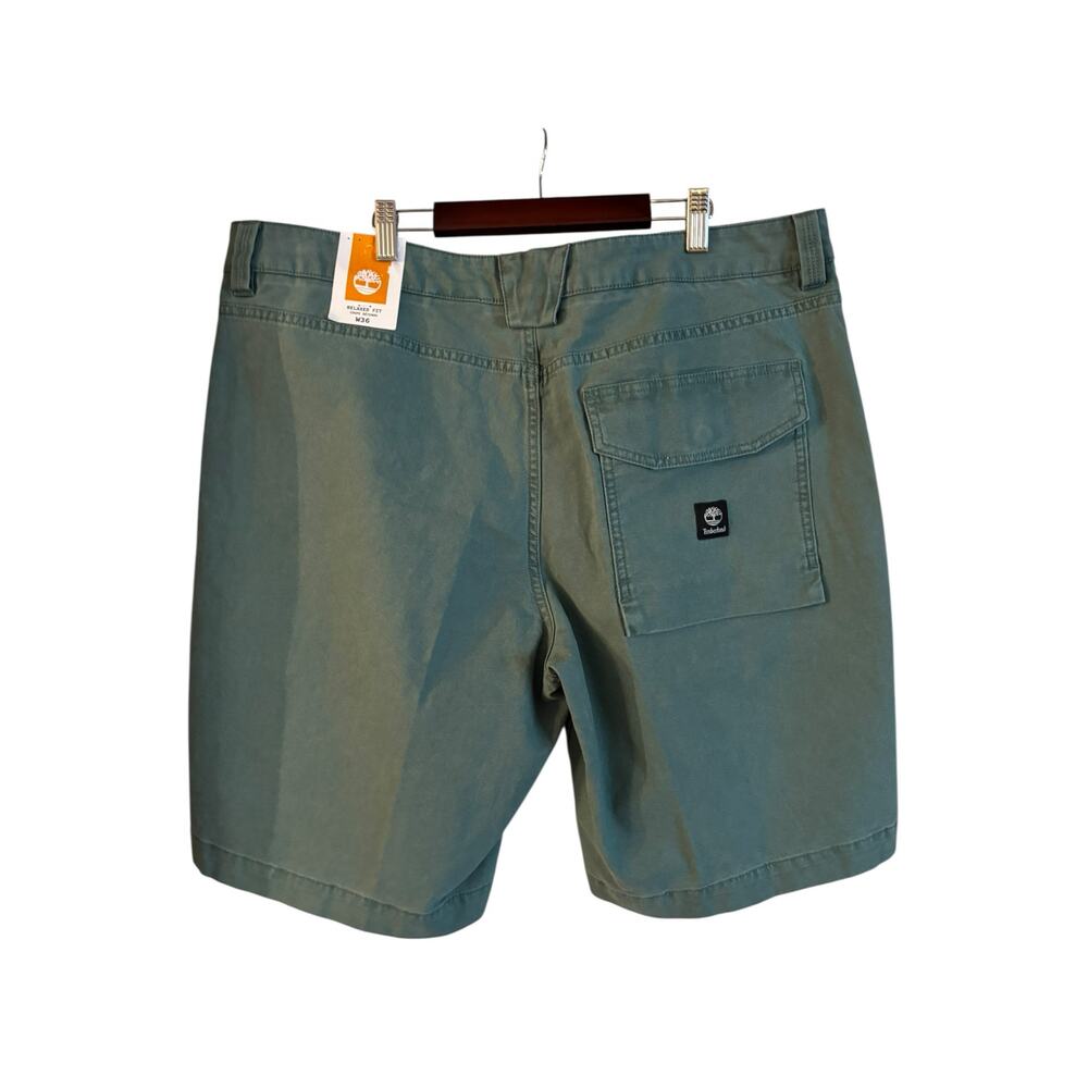 Timberland Shorts Mens 38 Green Relaxed Fit Utility Pocket Outdoor Casual New - Picture 4 of 8